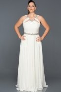 Длинное Свободное Вечернее Платье Белый ABU103