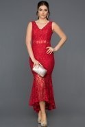 Длинное Вечернее Платье красный ABK036