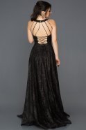 Длинное Помолвочное Платье Черный ABU259