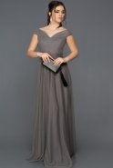 Длинное Вечернее Платье Серый ABU020
