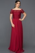 Длинное Вечернее Платье красный ABU040