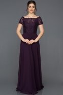 Длинное Вечернее Платье Пурпурный ABU040