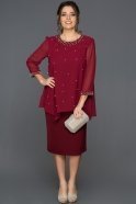 Вечернее Платье Большого Размера Бордовый ABK030