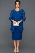 Вечернее Платье Большого Размера Ярко-синий ABK030
