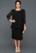 Вечернее Платье Большого Размера Черный ABK030