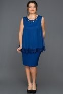 Короткое Свободное Вечернее Платье Ярко-синий ABK272