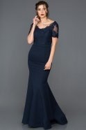 Длинное Вечернее Платье Темно-синий ABU037