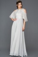 Длинное Помолвочное Платье Серый ABU346