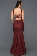 Длинное Помолвочное Платье Бордовый ABU050