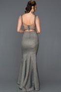 Длинное Помолвочное Платье Серый ABU050