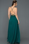 Длинное Выпускное Платье Изумрудно-зеленый ABU097