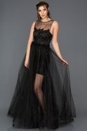Длинное Помолвочное Платье Черный ABU163
