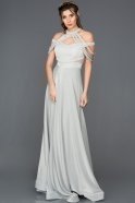 Длинное Помолвочное Платье Серый ABU127