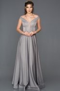 Длинное Помолвочное Платье Серый ABU263