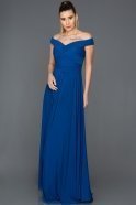 Длинное Вечернее Платье Ярко-синий ABU008