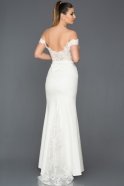 Длинное Вечернее Платье Белый ABU013