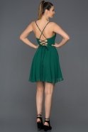 Короткое Выпускное Платье Изумрудно-зеленый ABK001
