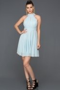 Короткое Вечернее Платье Синий ABK224