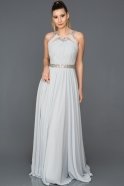 Длинное Вечернее Платье Серый ABU103