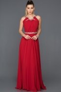 Длинное Вечернее Платье красный ABU103