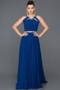 Длинное Вечернее Платье Ярко-синий ABU103