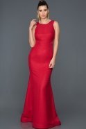 Длинное Выпускное Платье красный ABU224