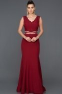 Длинное Вечернее Платье Бордовый ABU105