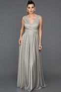 Длинное Помолвочное Платье Серый AB4537