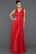 Длинное Помолвочное Платье красный AB4537
