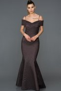 Длинное Выпускное Платье Русалка Пурпурный ABU081