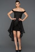 Мини Пригласительное Платье Черный ABK020