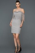 Короткое Платье На Приглашение Серый ABK041