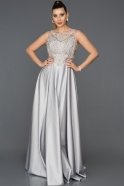 Длинное Помолвочное Платье Серый AB1568