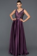 Длинное Помолвочное Платье Пурпурный AB1573