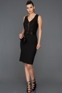 Короткое Платье На Приглашение Черный ABK225