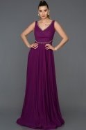 Длинное Помолвочное Платье Пурпурный AB7085
