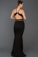 Длинное Вечернее Платье Русалка Черный ABU202
