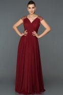 Длинное Вечернее Платье Бордовый ABU025