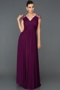 Длинное Вечернее Платье Пурпурный ABU025