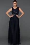 Длинное Вечернее Платье Темно-синий AB3825