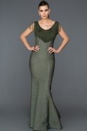 Длинное Выпускное Платье Русалка зелёный ABU177