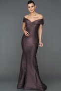 Длинное Вечернее Платье Русалка Фиолетовый ABU042