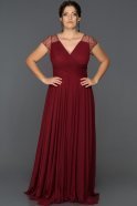 Длинное Вечернее Платье Бордовый ABU1085
