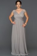 Длинное Вечернее Платье Серый ABU1085