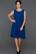 Короткое Платье Большого Размера Ярко-синий AB98686