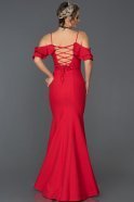 Длинное Выпускное Платье Русалка красный ABU035