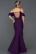 Длинное Выпускное Платье Русалка Пурпурный ABU035