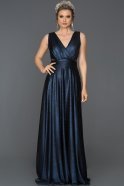 Длинное Выпускное Платье Темно-синий ABU203