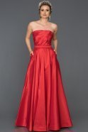 Длинное Помолвочное Платье красный AB4515