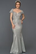 Длинное Вечернее Платье Русалка Серый AB7541